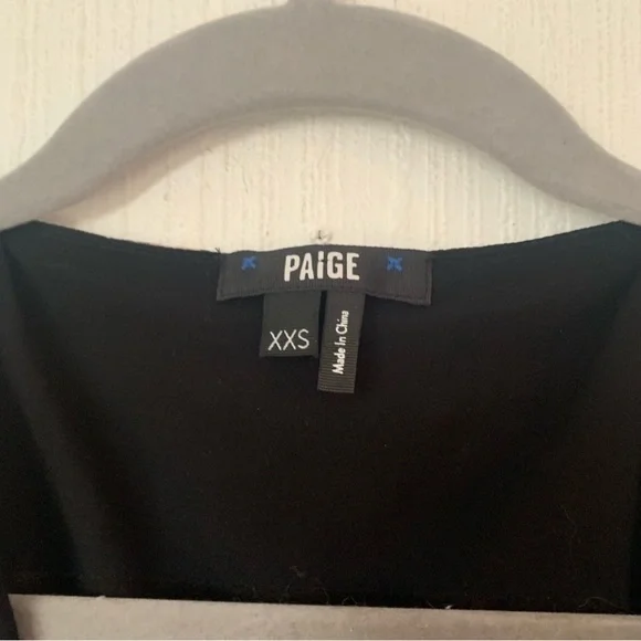 Paige Dress Palisades Faux Wrap Midi in Ruffle Black Floral - Picture 9 of 9